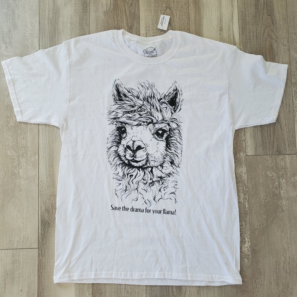 NEON riot llama tshirt